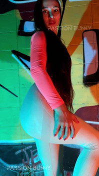 Sexy Fit Girl Teasing You in Neon Dance