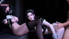 X Hentai: Trekant alla thicc, inga buggar - 3D -animering hentai