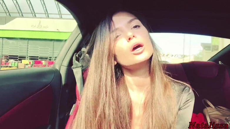 Natalissa: Arabada ıslak sakso ve gırtlağına kadar alma