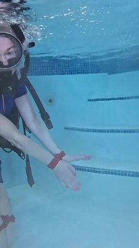 Bound Beneath the Surface - Scuba Tease & Rope Play in Vintage Wetsuit