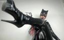 Lady Medusa: Leck catwomans stiefel und den glänzenden catsuit