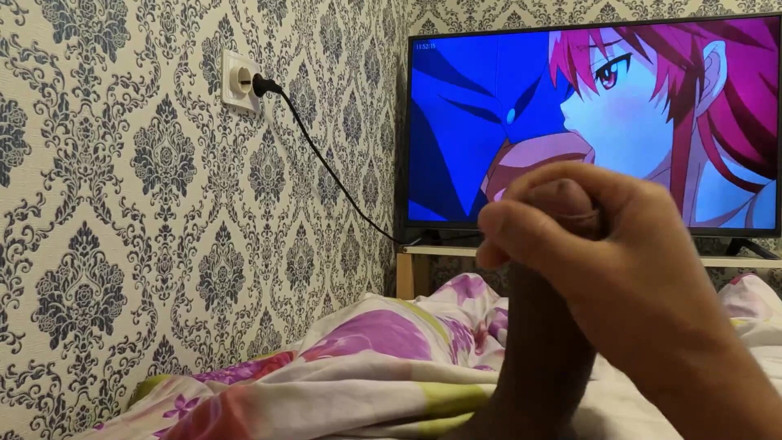 SexMamon: watching cartoons, cumming in bed, beautiful slow motion