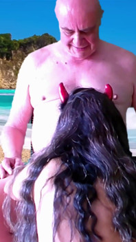 Cum with Us on the Beach with Garabas and Olpr