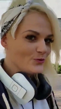 Alexa Gold in Front of a Hospital