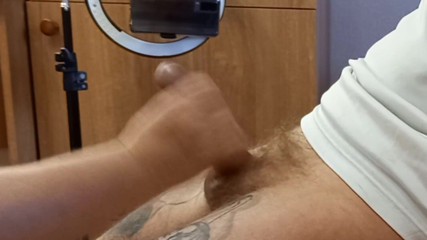 Zona901: Close-up cumshot van handmatige penisstimulatie door een dikke vrouw