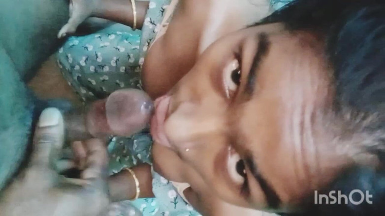 AmpleOunce283: 印度德西村泰卢固女孩口交更努力，然后射在嘴里与孟加拉男友