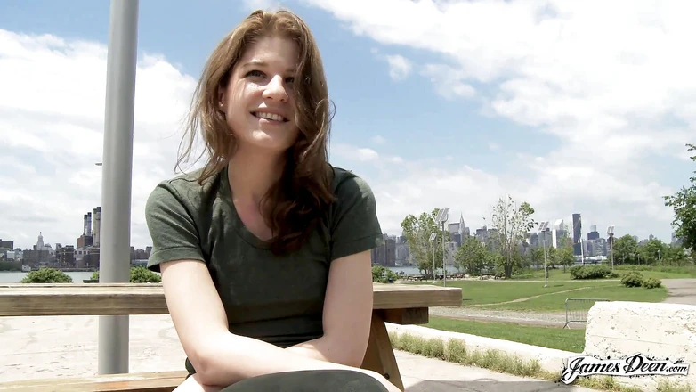 James Deen: Luna Bast fucked hard and sprayed in mouth from James...