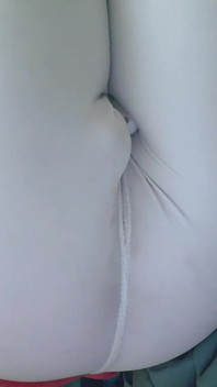Cum Through White Nike Leggings Using a Vibrator Bullet
