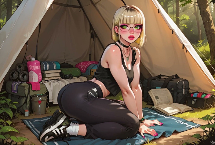 Hentoria: Camping with a Bespectacled Nerd Tourist - Dirty Sex in a...