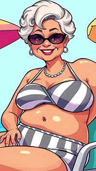 Cartoon bikini mature (non nude)