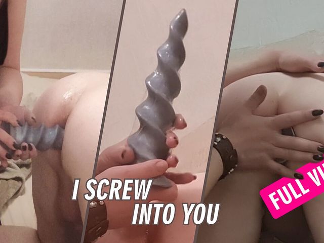 Girl Screws a Huge Bolt Into Her Neighbor's Ass (Sinful cat)