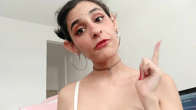 Ms Candy Bunny: Ejaculare pentru Mine Challenge - clip cu dominare feminină