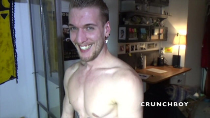 Crunch Boy: Flat blond boy used raw by Romantik