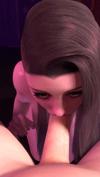 Une fille cyberpunk sexy taille une pipe en POV