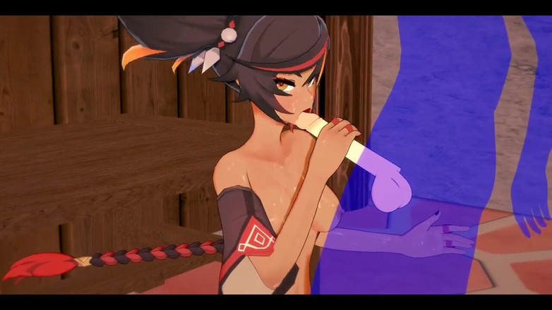 HentaiTubes: Genshin Impact Hentai - Xinyan sục cu và thổi kèn - Phim...