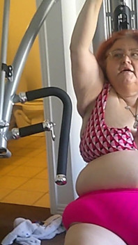 Big Beauty Nurse Vicki Is Exercising in the Gym Part 1
