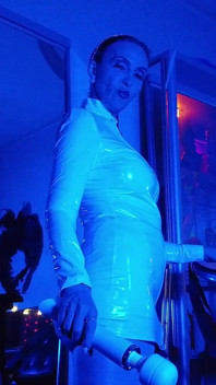 Goddess Eva Latex Domina Femdom Solo Fetish Toys Fuck BDSM Heels Pvc Big Ass MILF