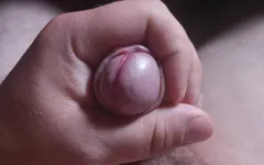 Uncut Cock Close up Masturbation and Cumshot