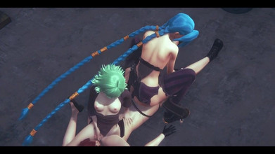 HentaiTubes: Lol Hentai - Jinx Trio e Masturbação - Japonês Asiático Manga Anime...