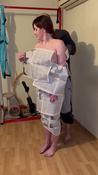 Newspaper Fetish - Wrapping Me in Newspaper