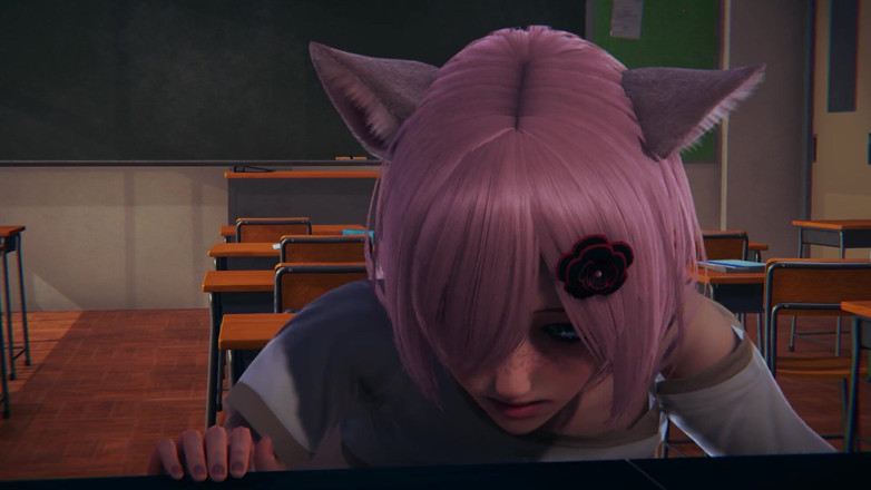 Waifu club 3D: Neko collegegirl gets fucked in the ass