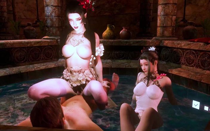 Soi Hentai: Sortudo Comander sexo a três com duas gostosas parte 02 - 3D animation...