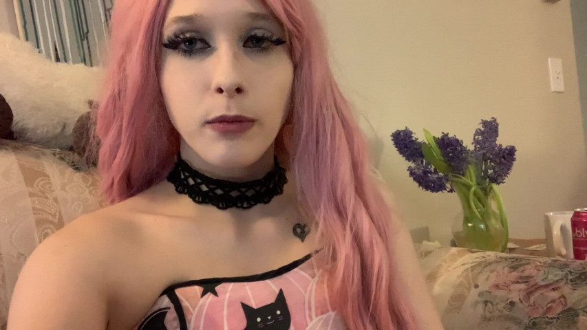 Cute Teen Blows Bubbles (Emo dream)