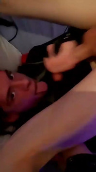 Loona Shemale Trans Stroke a Cumshot on Her Face Come Se This Little Bitch Cum on Herself