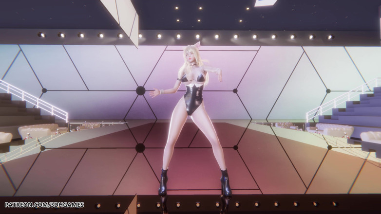3D-Hentai Games: 정하 - 스트레스 - Ahri 섹시한 스트립쇼