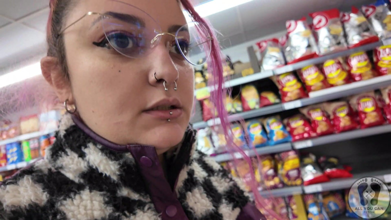 All You Can Fetish: Plump Chick Burps at the Supermarket Embarrassing Public Display