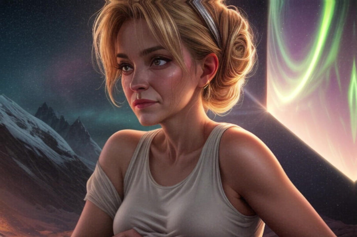 AI Porn: Sexy model- la bionda sporcacciona