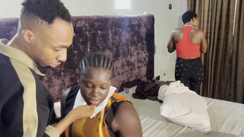 Africanbestsex007: 내 창녀에게 오줌 싸기... 씬의 비하인드 영상