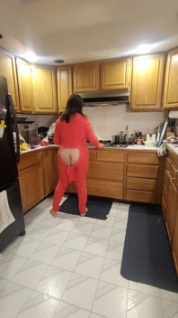 Wearing My Longjohns with an Ass Flap While I Fuss Around the Kitchen