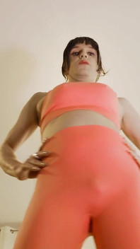 Tranny Dom Worship! Kiss Her Socks and Cum with Her Ass in Your Face! POV JOI German Deutsch
