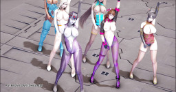3D-Hentai Games: Red Velvet - striptease com sabor vermelho Dva Mercy Pharah Mei...