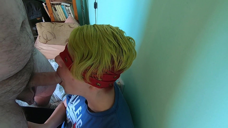 bekycarril: Blindfolded blowjob with cum clean up from her hand
