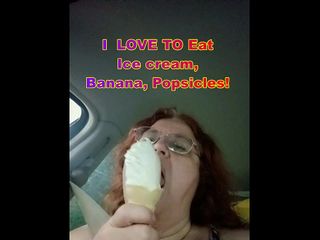 BBW nurse Vicki adventures with friends: I love Ice cream, bananas and popsicles Yum