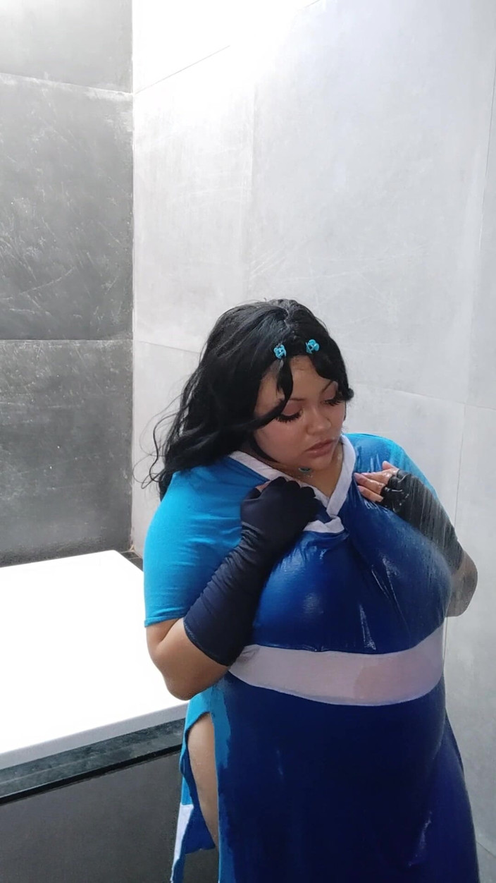 Cutiepiie Chubby: BBW Katara Cosplay Sesja zdjęciowa Robienie