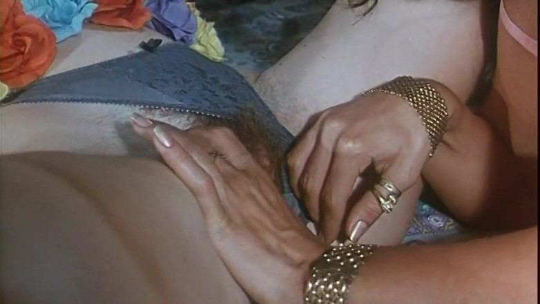 Lesbian Illusion: Two vintage sluts lick each other