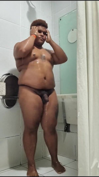 Black Bear Taking a Bath and Cumming in a Hospital Bathroom