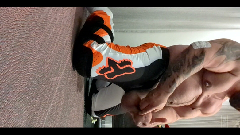 Bruiserwood: Wearing my MX pants and cumming.