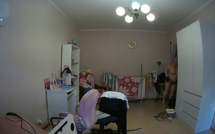 Sweet July: Mother-in-law Cleans the Room Naked
