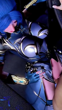 Pixel Godaan: cewek besar terbangun - hentai animasi 3D