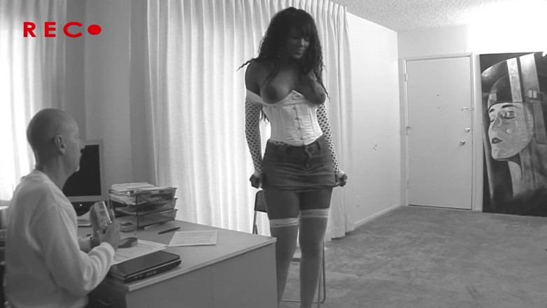 Just Great Ass: Black girl meets a big white cock