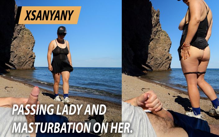 XSanyAny: Passing lady and masturbation on her.