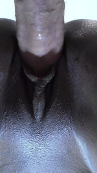 Big White Cock Cum Inside Ebony Tight Pussy in Doggystyle