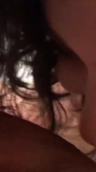 Brunette BBW gangbanged in close up action