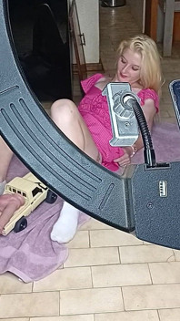 College Girl Gets Her Pussy Fucked with Rc Car