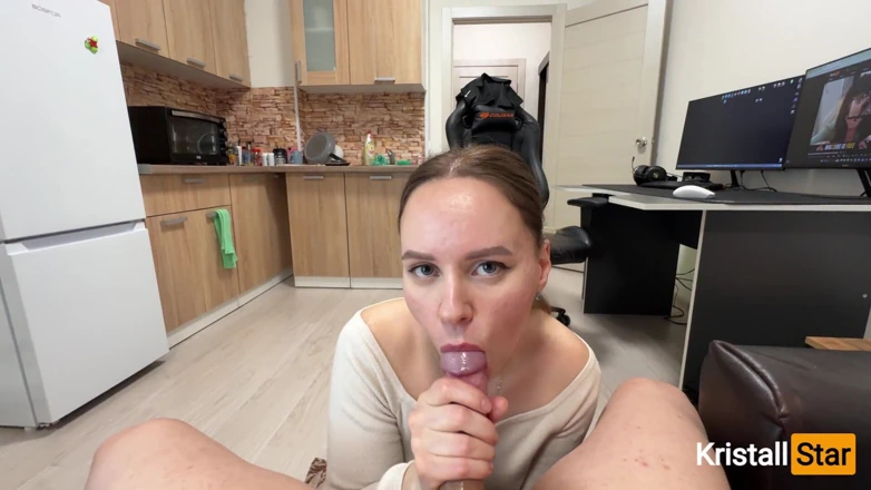 Russian Blowjob with Cumshot From a Real Amateur, Cum in Mouth Teen 18+ (4)