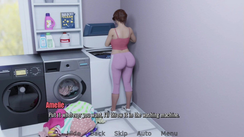 Q Boy: Hot and MILF Stepmom's Romance with Stepson in Laundry Room -...